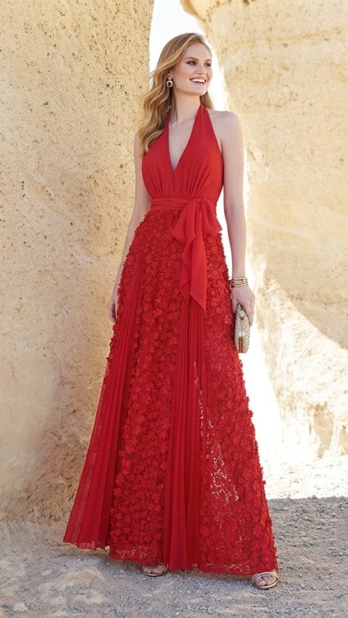 vestido escote halter