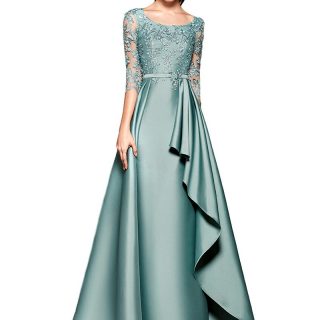 VESTIDO CORTO ENCAJE Y SOBREFALDA TUL