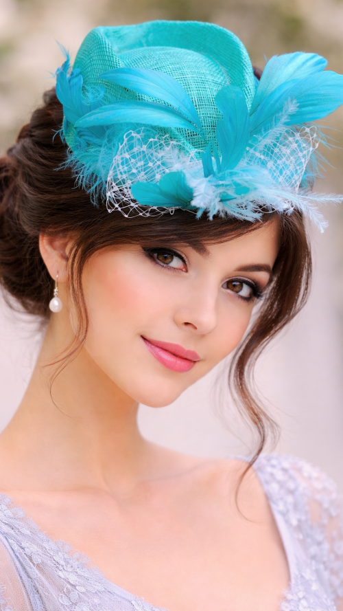 Casquete Verde Agua para eventos de tarde