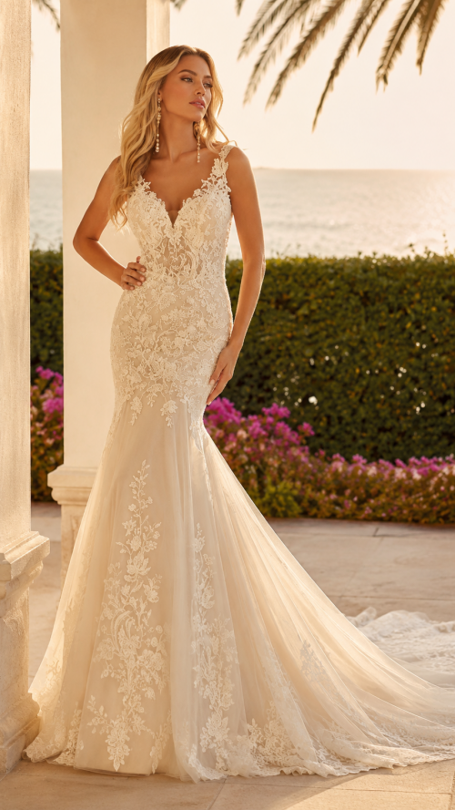 Vestido de novia especial con detalles de encaje