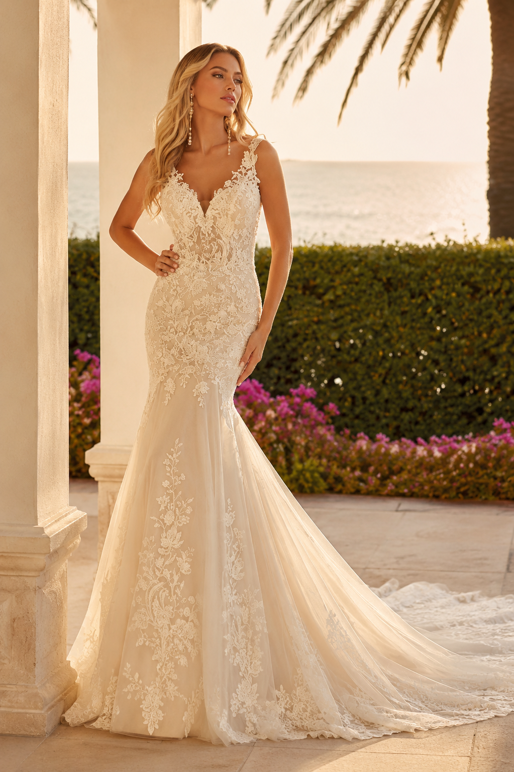 Vestido de novia especial con detalles de encaje