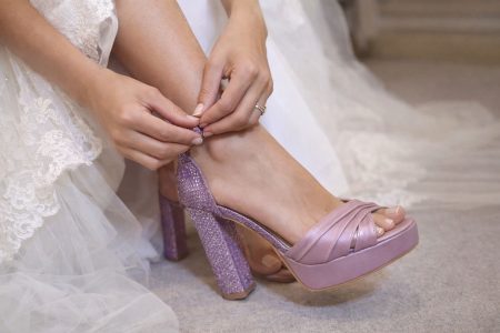 zapato especial boda lila