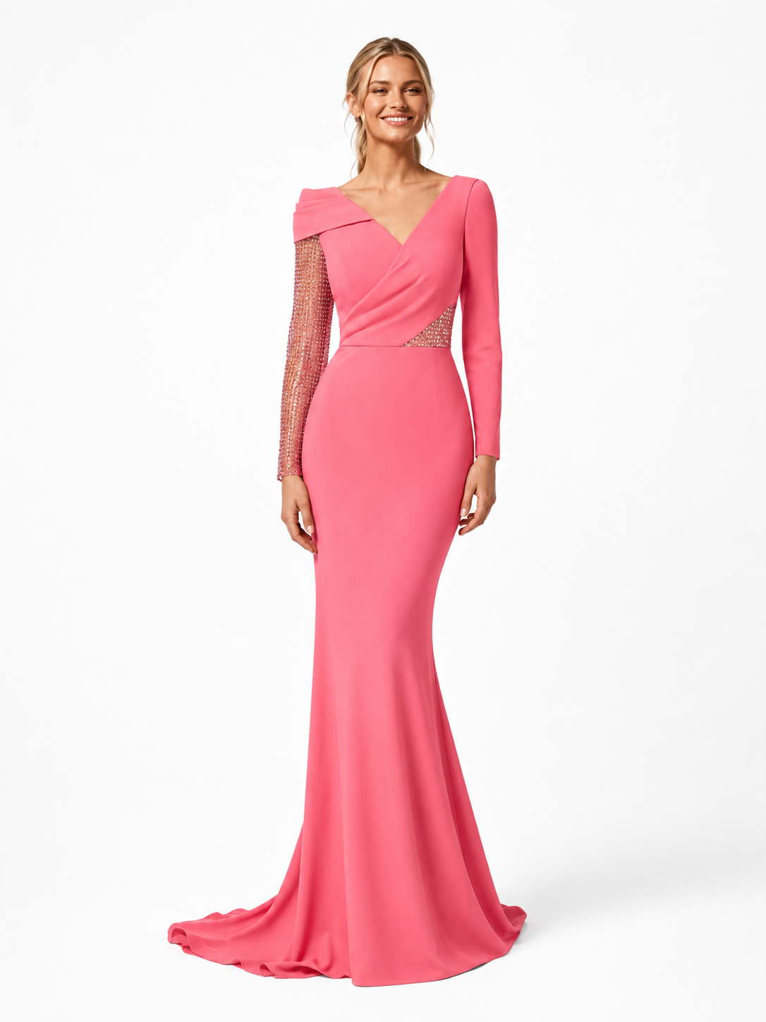 vestido coral colección Entrenovias 2027 perfecto para lucir guapa