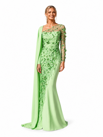 Vestido color pistacho