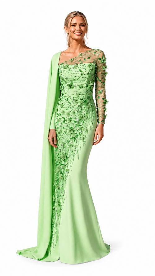 Vestido color pistacho